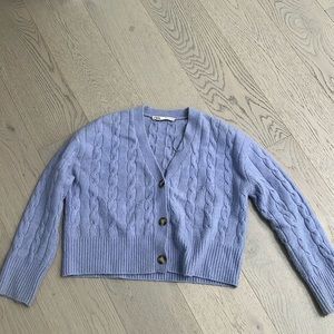 Purple sweater cardigan